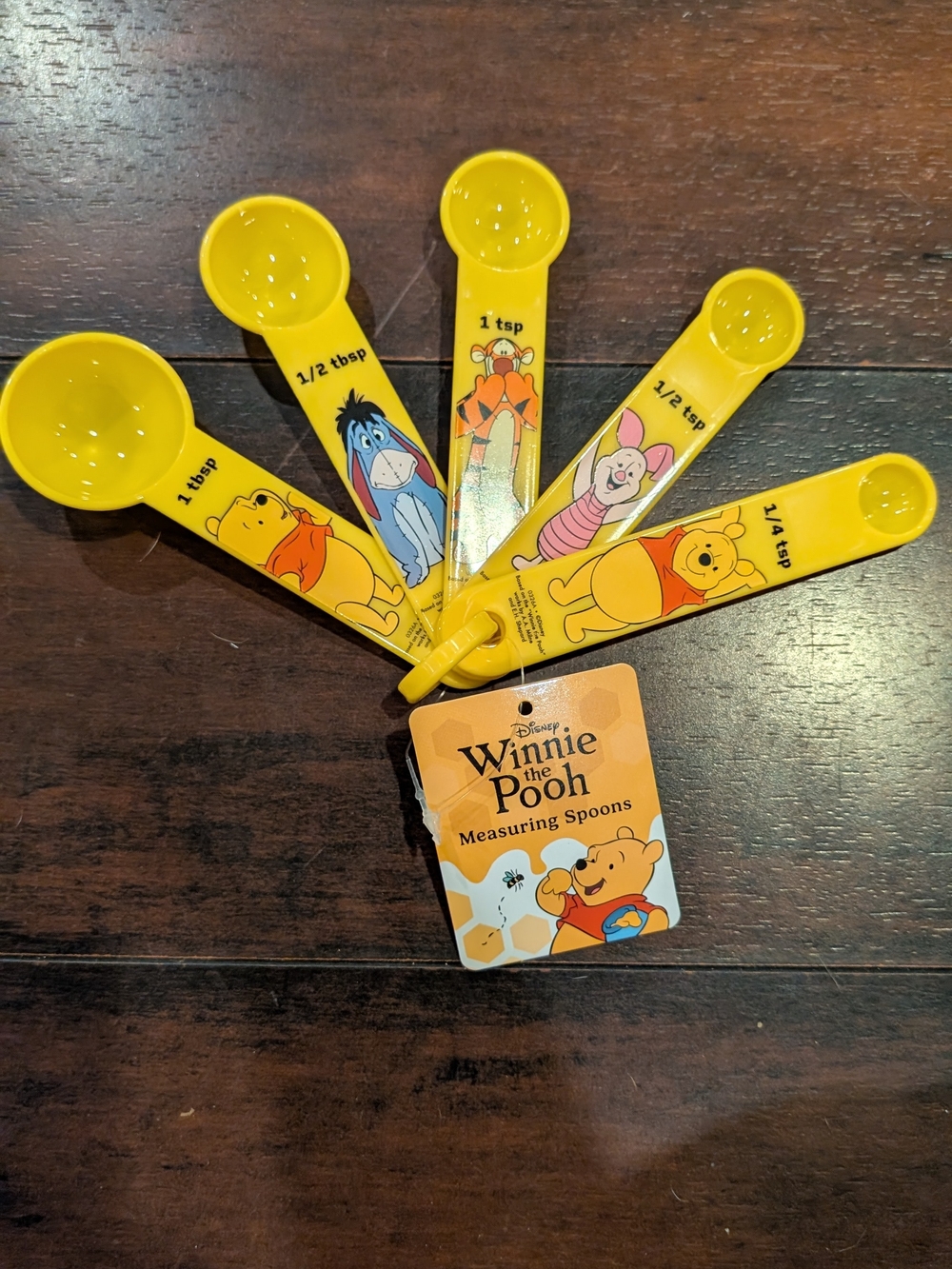 Disney Winnie the Pooh Yellow Measuring Spoons - Set of 5